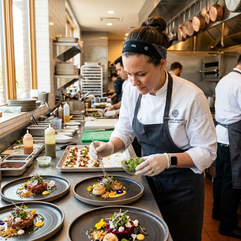 Delta Catering Executive Chef Preparing Fresh Dishes